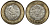 Мексика 10 песо 2004 Мо, бог Тонатиуха с огненной маской KM 616 биметалл UNC 4367-1113
