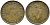 Гонконг 10 центов 1950 Георг VI (1937-1952) KM 25 никель латунь 26-855
