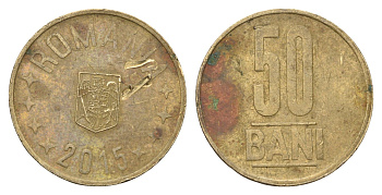 Румыния 50 бань (бани) 2015 KM 192 никель латунь 4641-847