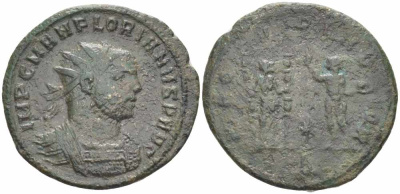 Римская Империя аврелианиан 276 Флориан PROVIDEN DEOR Сердика Very fine LV 2922 бронза 1073-17-41