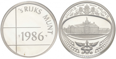 НИДЕРЛАНДЫ ЖЕТОН 1986 МОНЕТНЫЙ ДВОР серебро 02-227-46
