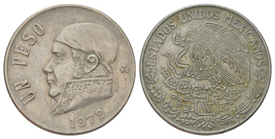Мексика 1 песо 1972 Хосе Мария Морелос KM 460 медно-никель 4590-735