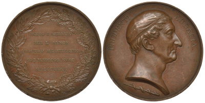 Швеция медаль 1835 хирург, Петр фон Афцелио, 48 мм, 64,77 гр  бронза    11-181-33