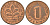 ФРГ 1 пфенниг 1980 D KM 105, J. 380 сталь плакированная медью    4598-566