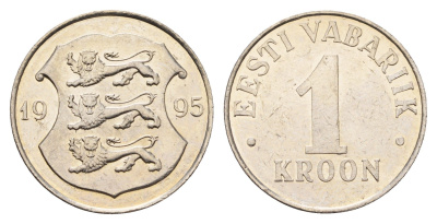 Эстония 1 крона 1995 KM 28 медно-никель aUNC 4688-627