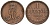 Ганновер 1 пфенниг 1860 B, Георг V KM 233, AKS 156, J. 90 медь 4594-445