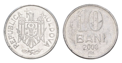 Молдавия (Молдова) 10 бань (бани) 2008 KM 7 алюминий aUNC 4632-759