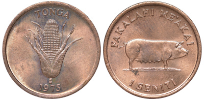 Тонга 1 сенити 1975 FAO KM 42 бронза UNC 4401-114