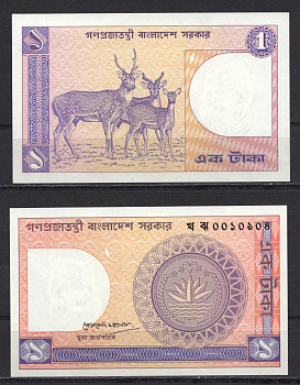 Бангладеш 1 така ND (1982-1993) Pick 6 Bb бумага UNC (пресс) 7220-76-3-1