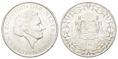 Суринам 1 гульден 1962 KM 15 серебро UNC 3896-433