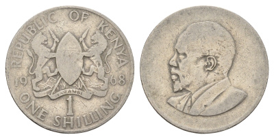 Кения 1 шиллинг 1968 Джомо Кениата KM 5 медно-никель 4675-517