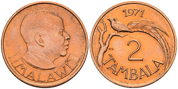Малави 2 тамбалы 1971 KM 8 бронза 4580-147