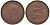 Великобритания 1 пенни 1938 Георг VI (1936-1952) KM 845, Spink 4114 бронза 4131-431