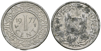 Суринам 1 цент 1977 KM 11a алюминий 4173-1045