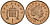 Великобритания 1 пенни 1998 Елизавета II (1952-2022) KM 986, Spink 4710 (B5) сталь плакированная медью 4167-1237