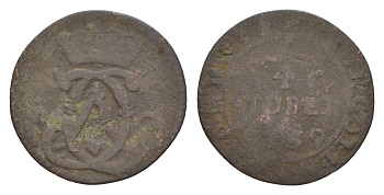 Кельн 1/4 штюбера 1759 KM 135.1 медь 4659-135