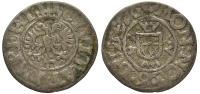 Любек зехлинг (6 пфеннигов) 1676 Behrens 463 серебро 1519-1512