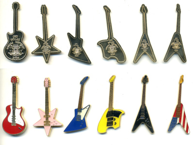 СОМАЛИ НАБОР ИЗ 6 МОНЕТ ПО 1 ДОЛЛАРУ 2004 МОНЕТЫ В ФОРМЕ ГИТАР, ЦВЕТНАЯ ЭМАЛЬ медно-никель UNC 6-2-37