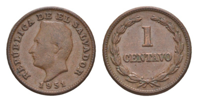 Сальвадор 1 сентаво 1951 KM 135.1 бронза 4644-217
