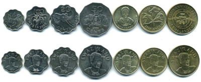 СВАЗИЛЕНД НАБОР ИЗ 7 МОНЕТ 2001-2005 UNC N4-48