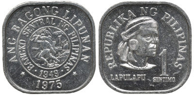 Филиппины 1 сентимо 1975 вождь острова Мактан Лапу-Лапу KM 205 алюминий UNC 192-343