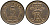 ДАНИЯ 5 ЭРЕ 1965 C; S, ФРЕДЕРИК IX (1947-1972) KM 848.1 бронза 31-615