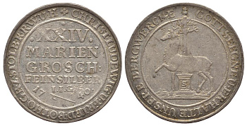 Штольберг-Штольберг 24 мариенгроша 1740 IIG KM 14 серебро 00-809-73