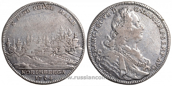 Нюрнберг 1 талер 1754 PPW-CGL, городской вид KM 316, Dav. 2484 серебро 00-809-23